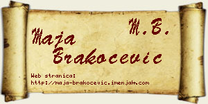 Maja Brakočević vizit kartica